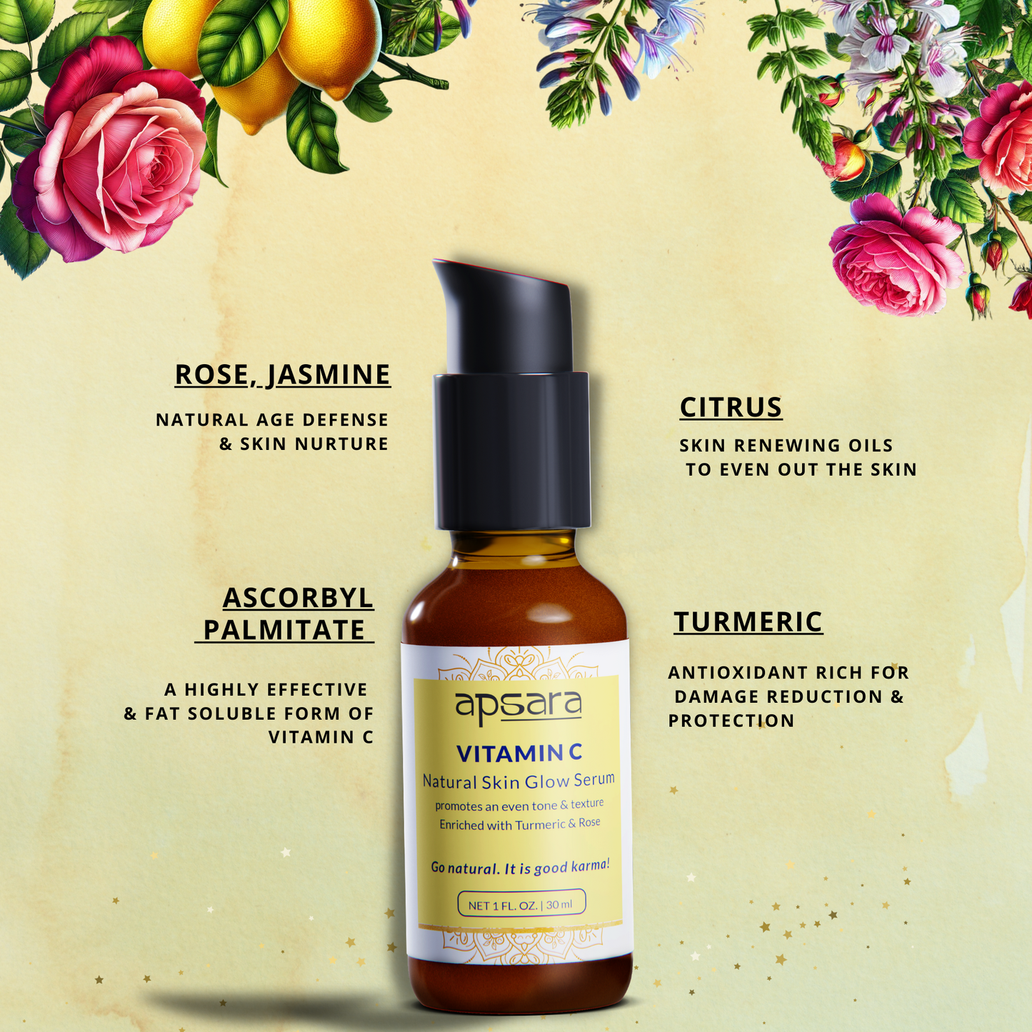 Complimantary Full-Sized Vitamin C Skin Glow Serum ($66 value) with ROOP Saffron Bright Skin Potion